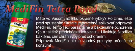 MediFin Tetrapond lieči ryby v jazierku