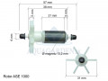 Rotor ASE 1000 magnetized - Rozmery