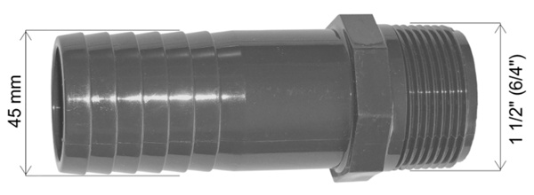 Hadicový adaptér PVC-U pre flexi potrubie