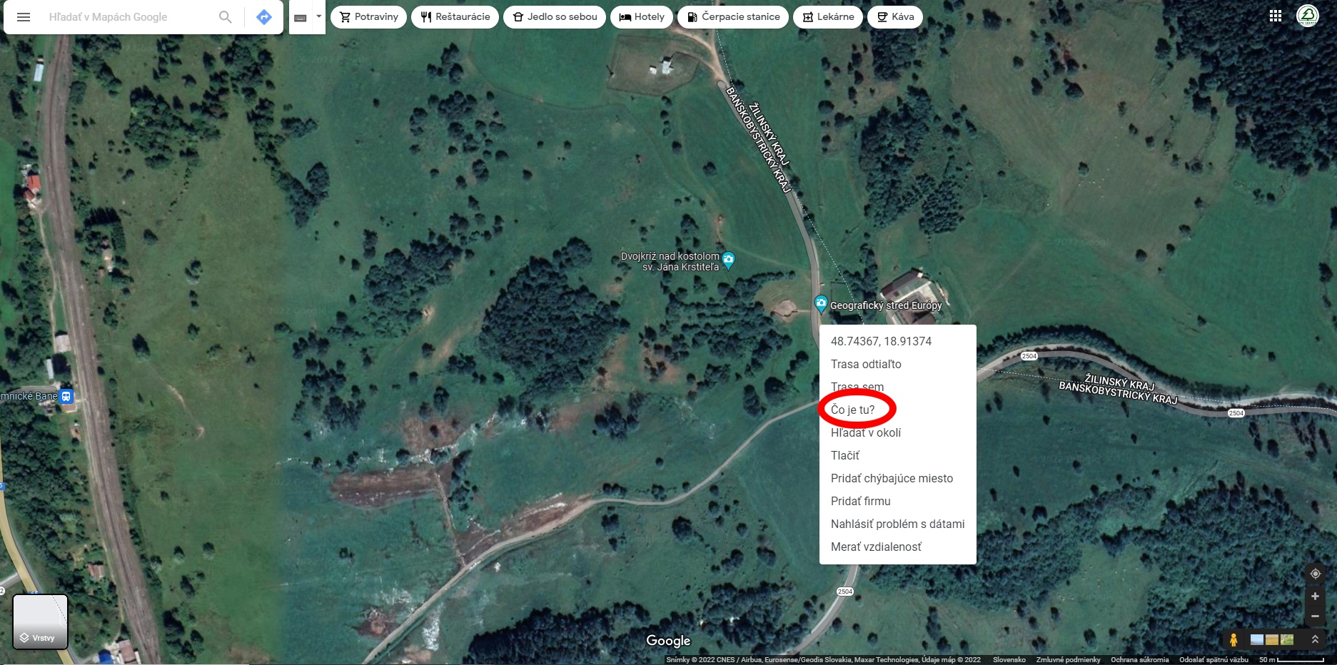 Google maps Čo je tu?