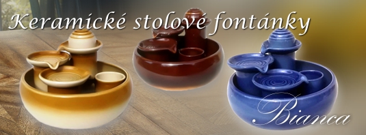 Keramické stolové fontánky Bianca