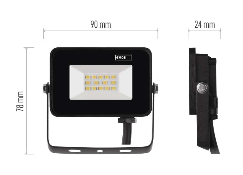 Emos Simpo 10,5W LED reflektor rozmery