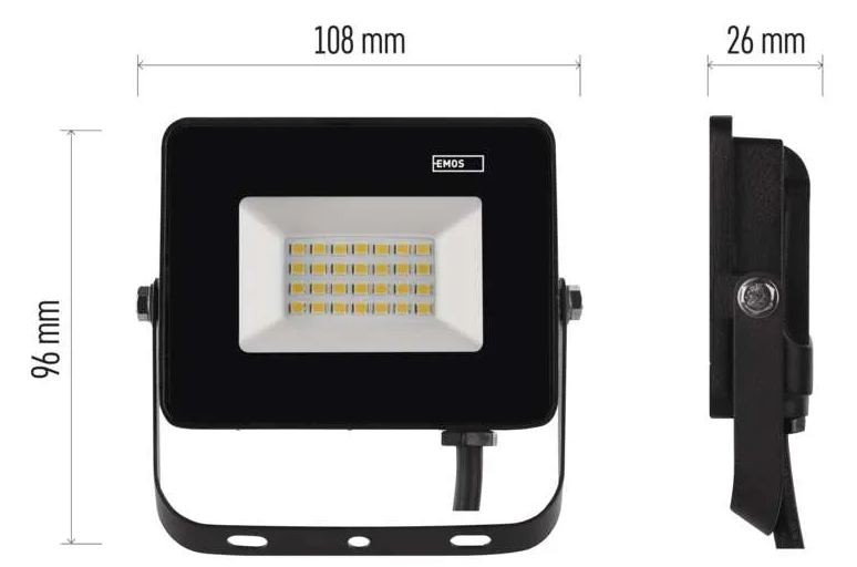 Emos Simpo 20,5W LED reflektor rozmery