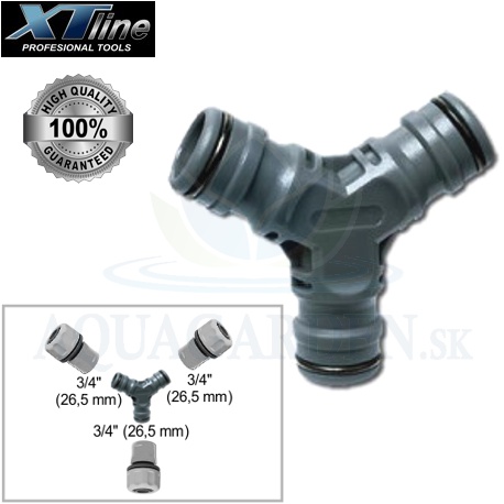 XTline XT950915 Rozdeľovač 3x pre rýchlospojky Max-Flow 3/4"