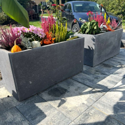 K102 Moderný záhradný betónový kvetináč 80 cm antracit K102 Moderný záhradný betónový kvetináč 80 cm antracit