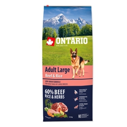 Ontario Dog Adult Large Beef & Rice 12kg - Krmivo pre psov