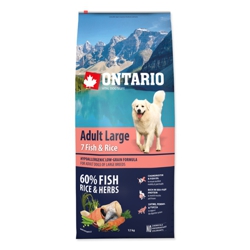 Ontario Dog Adult Large 7 Fish & Rice 12kg - Krmivo pre psov