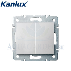 Kanlux Logi 25073 Biely - Schodiskov vypna dvojit 6+6