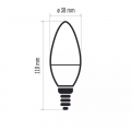  EMOS LED iarovka Classic Candle 7,3W E14, rozmery