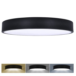 Solight LED stropn osvetlenie LECCE, 3CCT, 48W, 2900lm, 40cm, 3000/4000/6000K, ierna