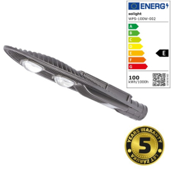 Solight street light COB, 100W, 13000lm, Meanwell, 4000K, 120, Ra70, IP65, 180-305V, siv