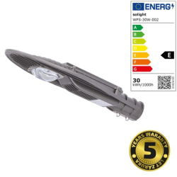 Solight street light COB, 30W, 3900lm, 4000K, 120, Ra70, IP65, 85-265V, siv