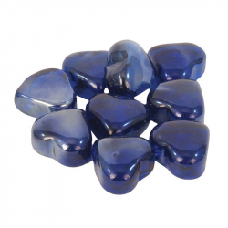 Sklenené srdiečka 300g – Modré