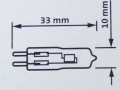 Rozmery halognovej iarovky G4, 12V