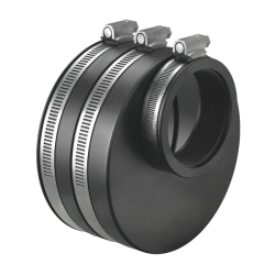 Rubber connection 2" to DN110 eccentric Gumov redukcia