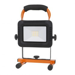 Solight LED reflektor, 20W, prenosný, nabijací, 1600lm, oranžovo-èierny