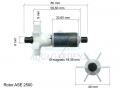 Rotor ASE 2500 magnetized  Rozmery