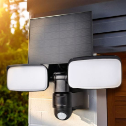 Solight WO7203 LED sol�rne svetlo so senzorom, 9W, 850lm, 4000K, Li-Ion, �ierna